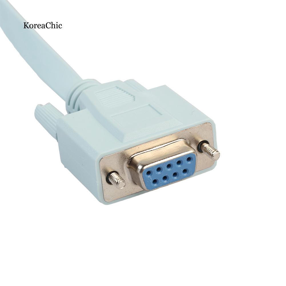 Cáp chuyển từ krcc _ 5ft 9pin DB9 Serial RS232 sang RJ45 CAT5 Ethernet