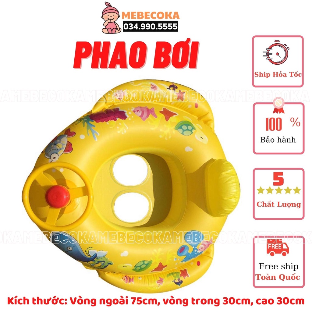 Phao bơi tròn hình Vô lăng ô tô siêu đáng yêu cho bé Trai bé Gái