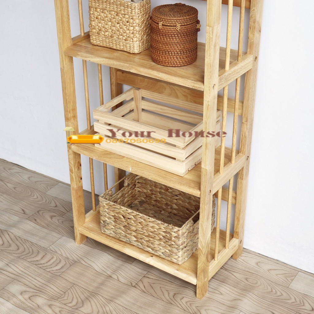 Giá Sách, Kệ Sách 4 Tầng Rộng 50cm YOUR HOUSE Gỗ Tự Nhiện Tiêu Chuẩn Xuất Khẩu