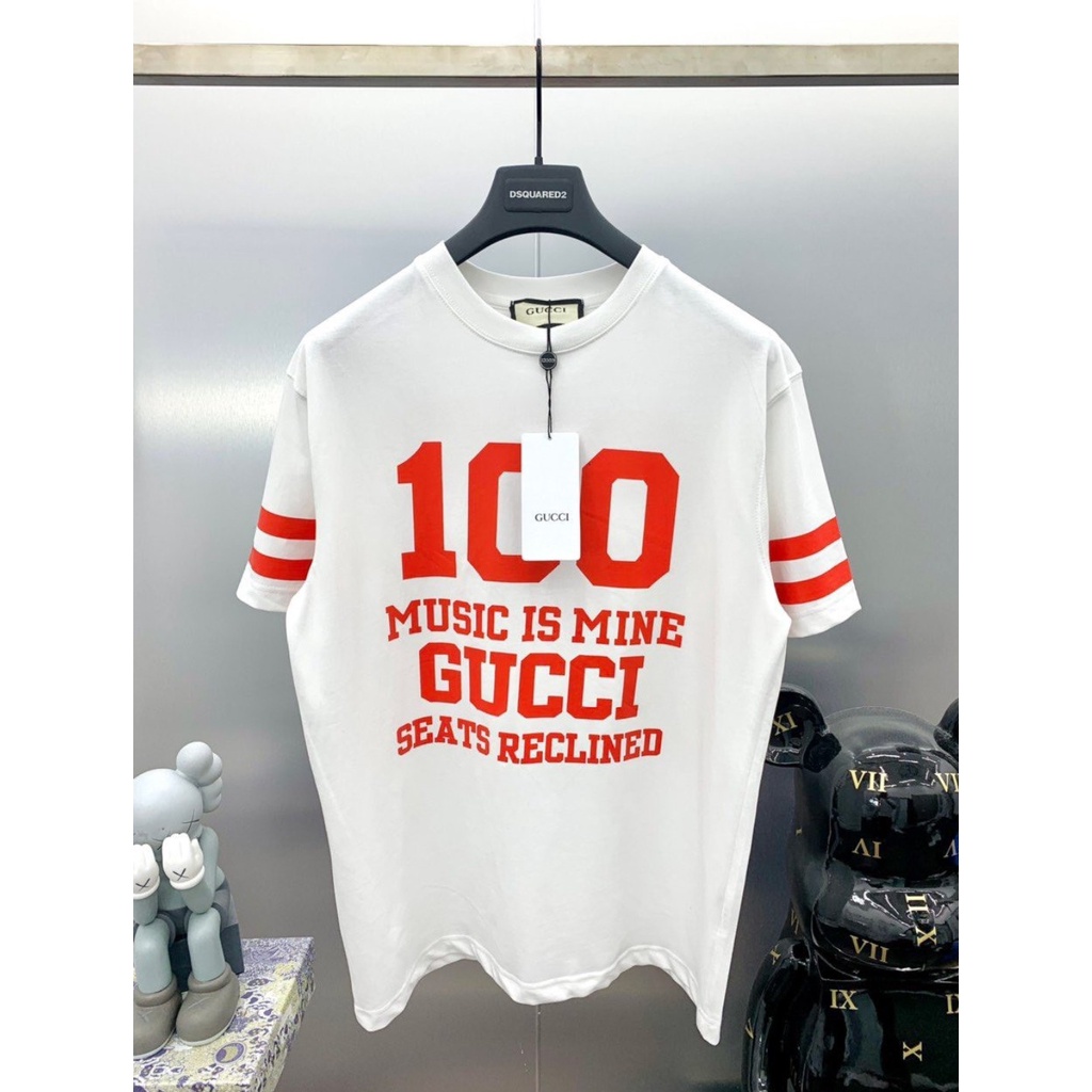 Áo Phông Nam Hè Phối Chữ Kết Hợp 2 Màu 100 GUCXI Siêu Hot Phong Cách Thoải Mái Hoạt Động Hè 2022