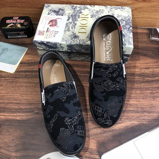 [Bán rẻ lấy khách] Giày nam ❤️FREESHIP❤️ Giày vải bò màu đen MONCLEAR thoáng khí phong cách Hàn Quốc