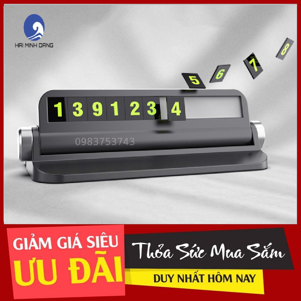 [FREE SHIP]Thẻ lưu số điện thoại (THE3)khi đậu xe ô tô kiêm giá đỡ điện thoại 6 dãy số