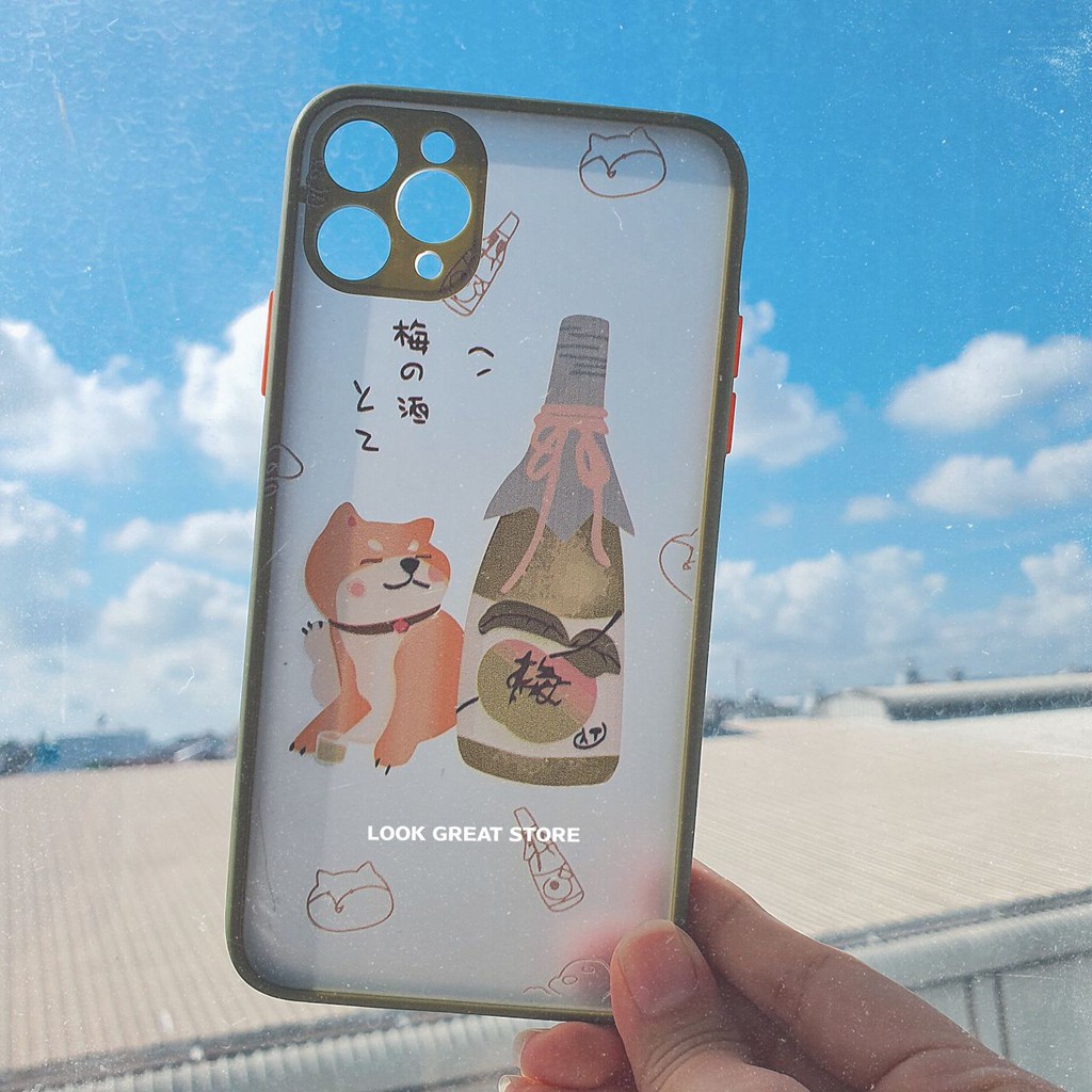 🌟 Look Great! Ốp lưng CORGI UỐNG TÁO ÉP XANH_E020_Ốp lưng iphone 7Plus, 8Plus, XS Max, 11, 11Pro Max, 12Pro Max