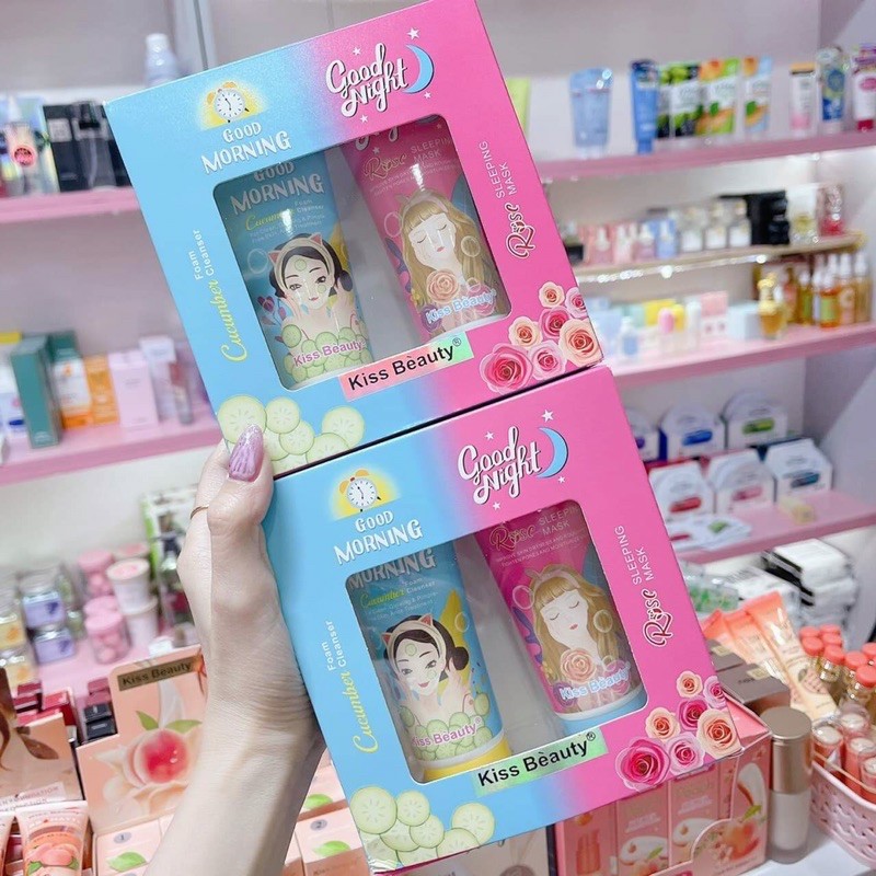 Combo Mặt Nạ Ngủ+Sữa Rửa Mặt Kiss Beauty