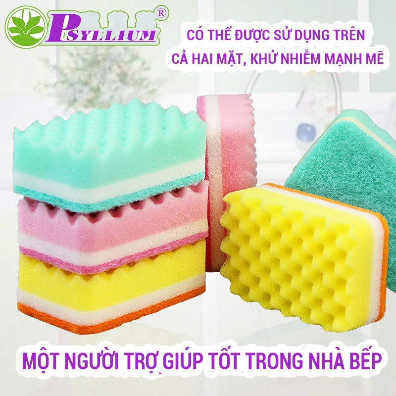 Miếng rửa chén bát bọt biển, mút rửa chén dày dặn thấm nước tốt giá sỉ