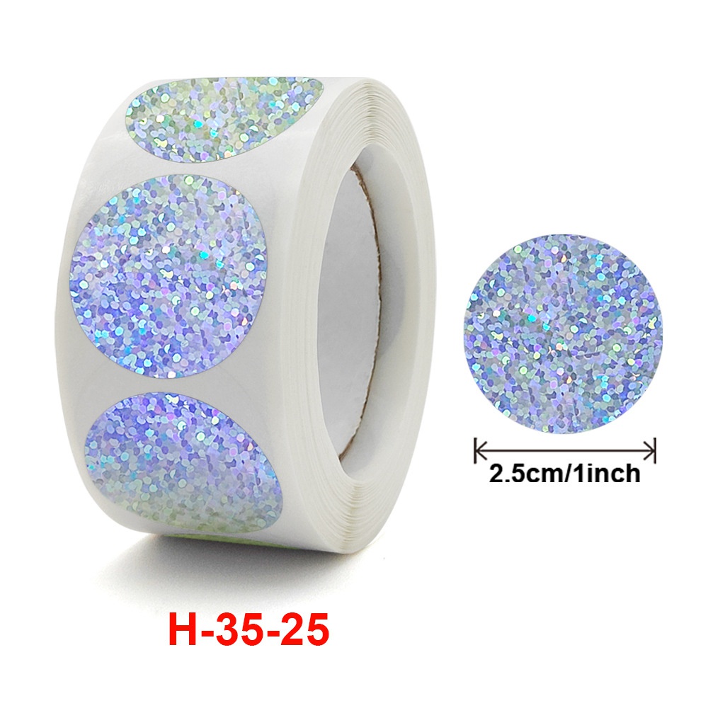 Cuộn 500 Miếng Dán Trang Trí Hình Ngôi Sao Màu Laser Diy 500 Cái