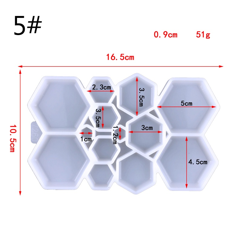 Khuôn Silicone Làm Mặt Trang Sức Thủ Công Hình Học