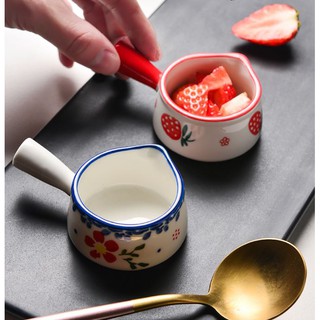 Cốc sứ đựng sữa mini có tay cầm kute