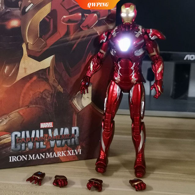 Marvel Mô Hình Nhân Vật Iron Man Mk46 Phát Sáng Độc Đáo