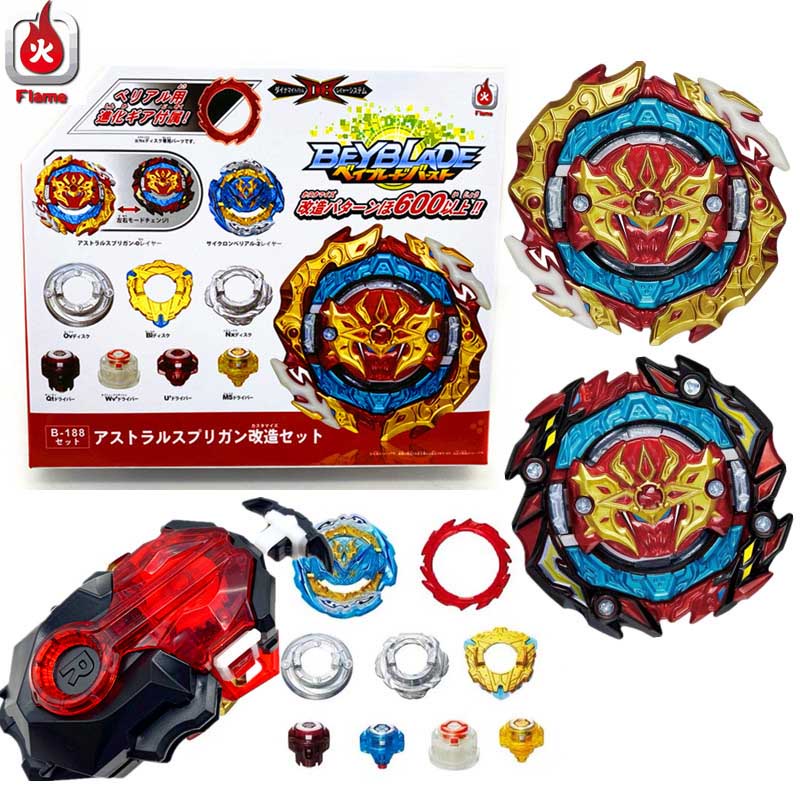 Bộ Con Quay Beyblade Burst B-188 Astral Spriggan B188 B184 Blue LR Launcher Beylauncher Beyblade Burst