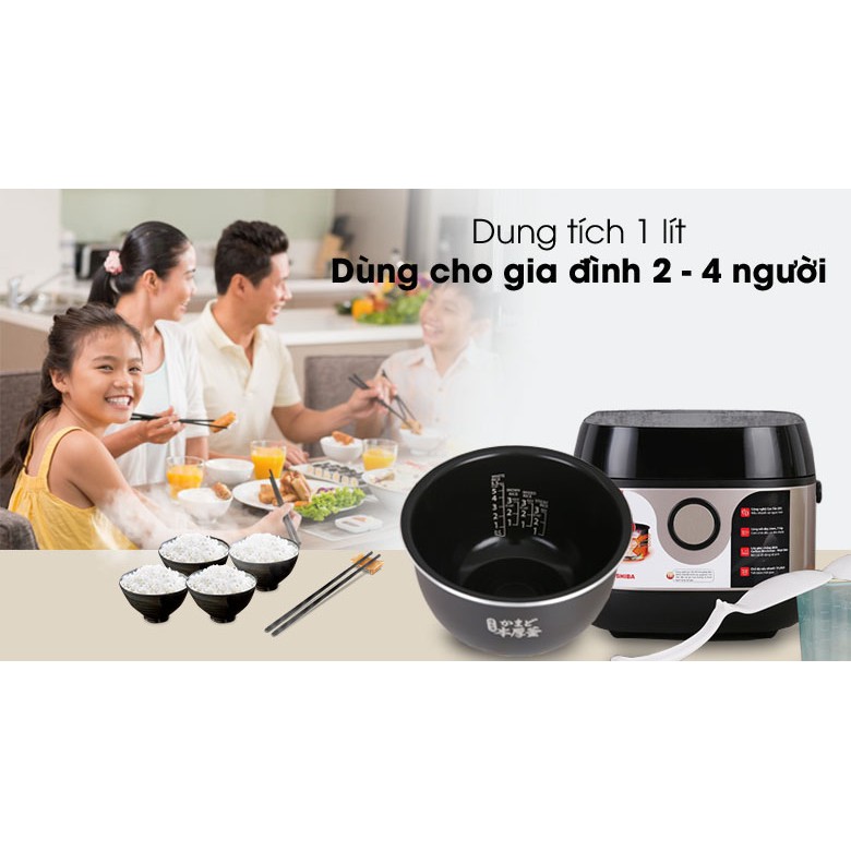 Nồi cơm cao tần Toshiba RC-18IX1PV 1.8 lít 1300W - ĐA CHỨC NĂNG NẤU - LÒNG NỒI 3mm DÀY 7 LỚP (Màu xám đen) | BigBuy360 - bigbuy360.vn