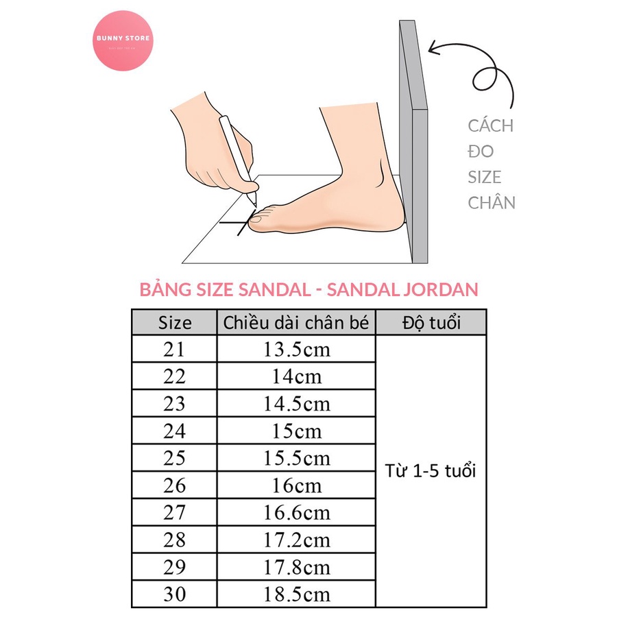 Sandal trẻ em Jordan cho bé trai cao cấp - Dép quai hậu chống trơn trượt, chống vấp thoáng khí cho bé BUNNY STORE BN09