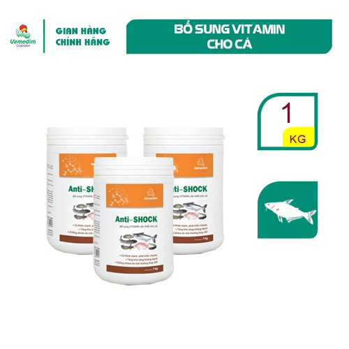 Vemedim Anti-Shock cá dùng bổ sung vitamin cho cá, lon 1kg