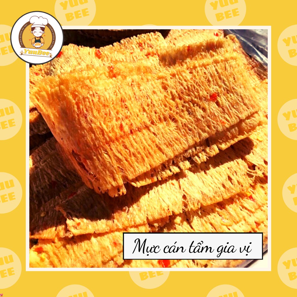 Mực cán tẩm gia vị siêu cay siêu ngon siêu rẻ 250g YUUBEE - Đồ ăn vặt Việt Nam - Ăn vặt YuuBee