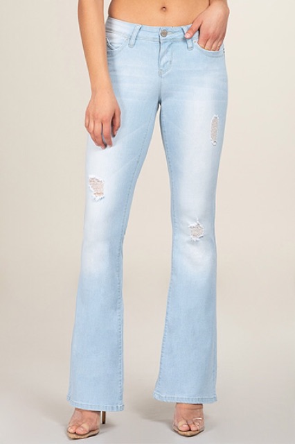 Quần jeans ống loe xuất khẩu