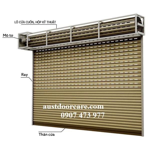 AUSTDOORCARE ✅LÁ CỬA CUỐN MÃ S52i NHÔM 2 LỚP DÀY 1.0mm GIÁ TÍNH THEO M2
