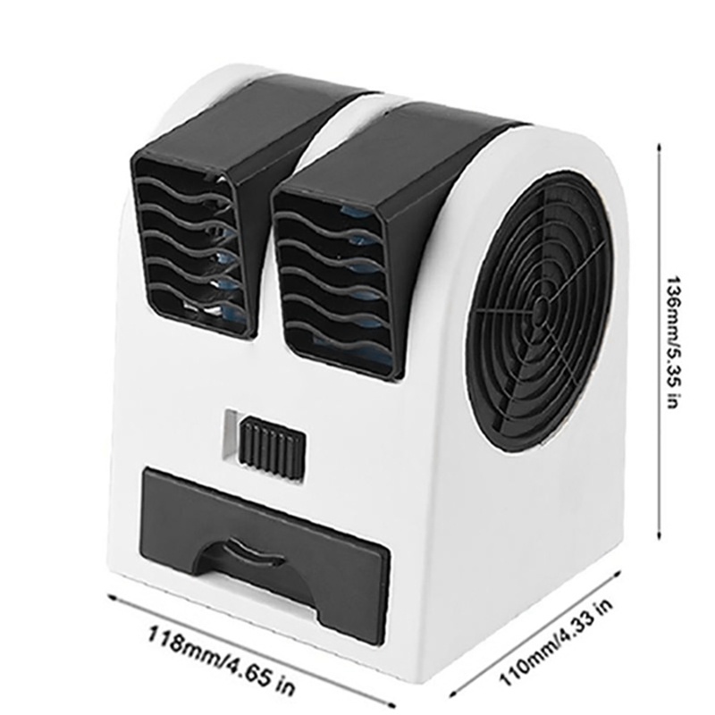 Quạt Điều Hòa Mini 3 Trong 1 Làm Ẩm Không Khí / Chạy Bằng Pin Tiện Dụng Cho Gia Đình