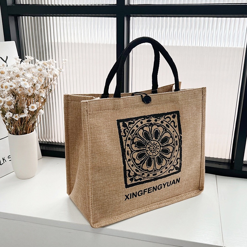 Túi Xách Vải Canvas In Họa Tiết Xinh Xắn Cho Nữ