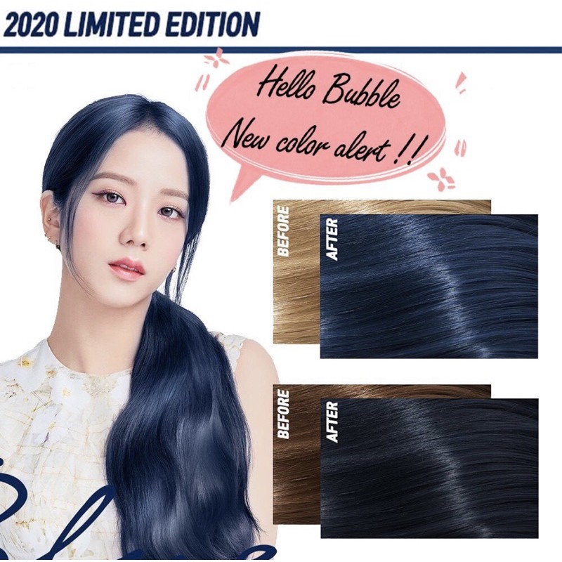 [HOT, Limited Edition] Nhuộm tóc tạm thời Hello Bubble Whale Deep Blue |Thuốc nhuộm tóc tại nhà màu xanh biển sâu 4B