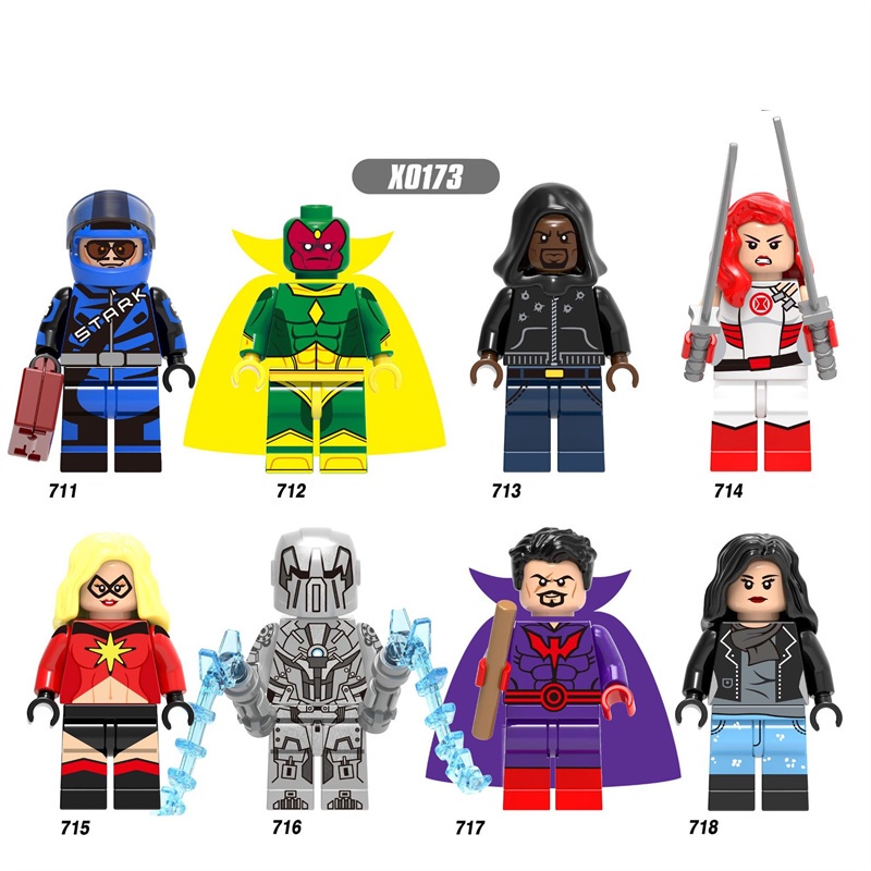 Mô Hình Đồ Chơi Lắp Ráp Siêu Anh Hùng Người Nhện Superman Wonder Woman Thor Làm Quà Tặng Cho Bé