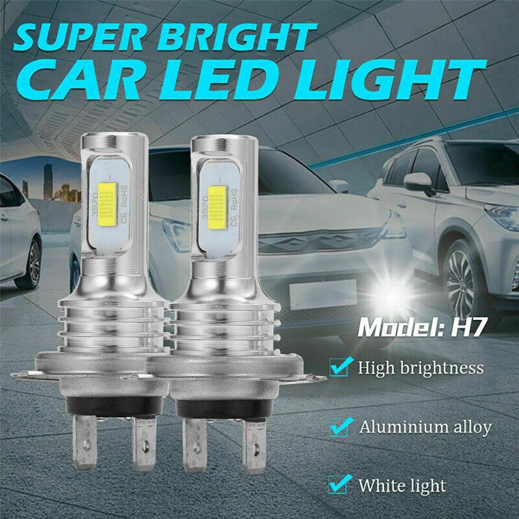 2 Bóng Đèn LED Phá Sương Mù 6500K 80W H7 Chuyên Dụng Cho Xe Hơi