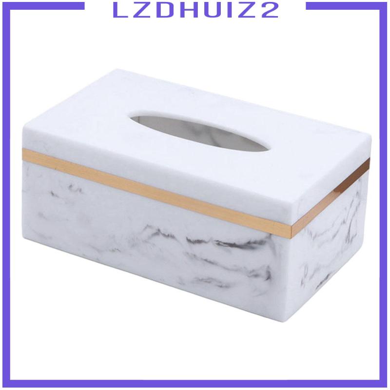 Hộp Đựng Khăn Giấy Họa Tiết Đá Hoa Cương Màu Trắng Cho Nhà Bếp