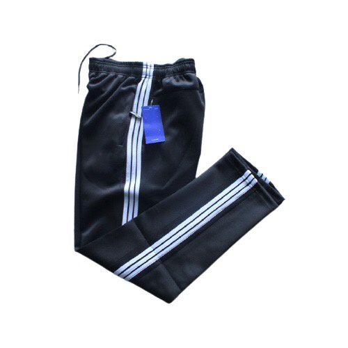 Quần nỉ thế thao 3 sọc màu xanh than nam nữ mặc được, chất liệu không bai không xù, phù hợp mặc thể thao hoặc thể dục