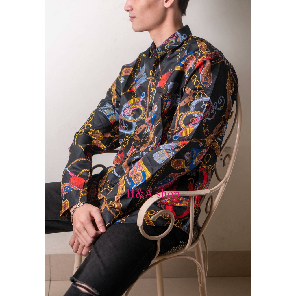 Áo sơ mi unisex họa tiết thời trang phong cách Hàn Quốc flannel form rộng