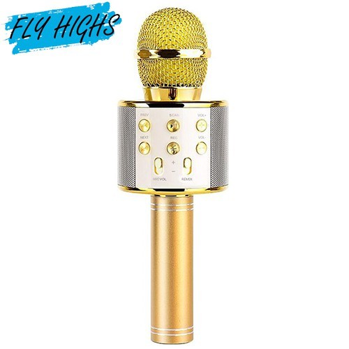 Micro hát karaoke Bluetooth 3in1 kèm loa WS-858