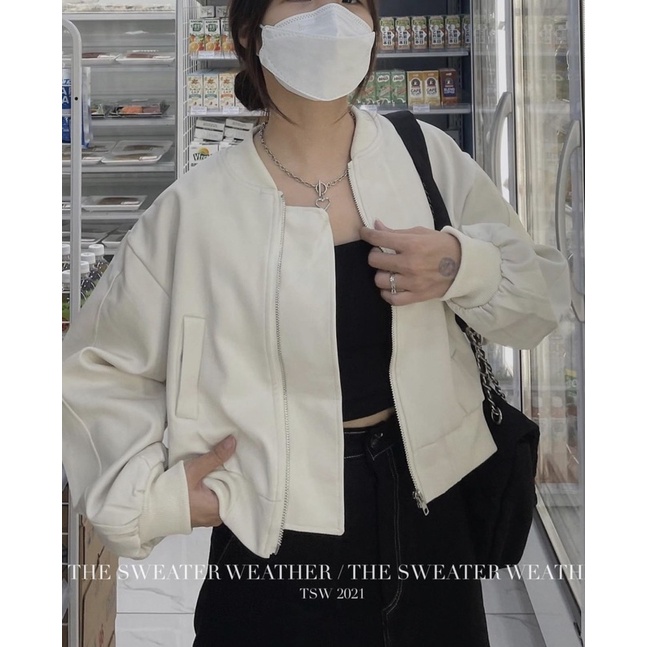 ÁO KHOÁC BOMBER KAKI MỊN