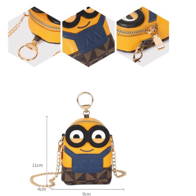 Túi đeo chéo mini hình minion đáng yêu cho nữ mới 2022
