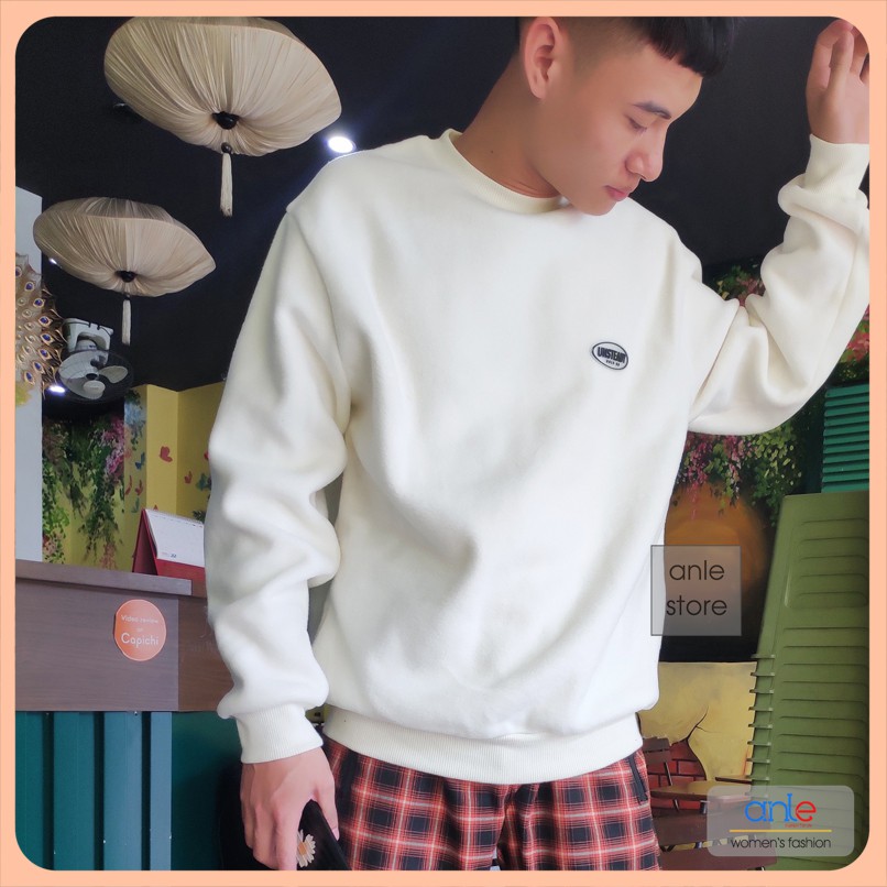 Áo Sweater Unisex, Ulzzang Nam, Nữ hottrend 2 màu Trắng, Xanh - In chữ, Logo hot hit. Có bigsize tới 90kg | BigBuy360 - bigbuy360.vn