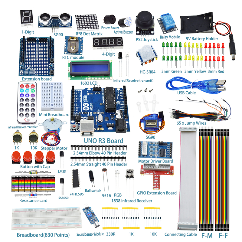 Bộ Mạch Cảm Biến Nâng Cấp Arduino Uno R3 Ultimate