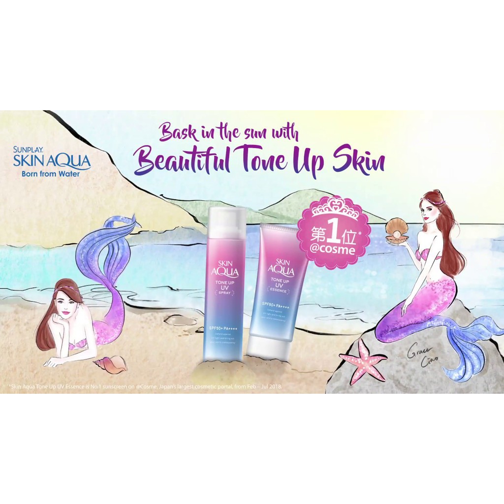 Xịt Chống Nắng SkinAqua Tone up Spf50 PA+++ Nhật Bản