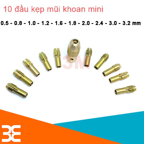 Combo Đầu Kẹp Mũi Khoan 10 Đầu