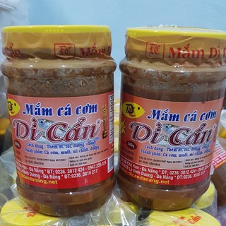 Combo 2 hũ Mắm cá cơm Dì Cẩn nguyên con hũ 500g - Đặc sản mắm Đà Nẵng