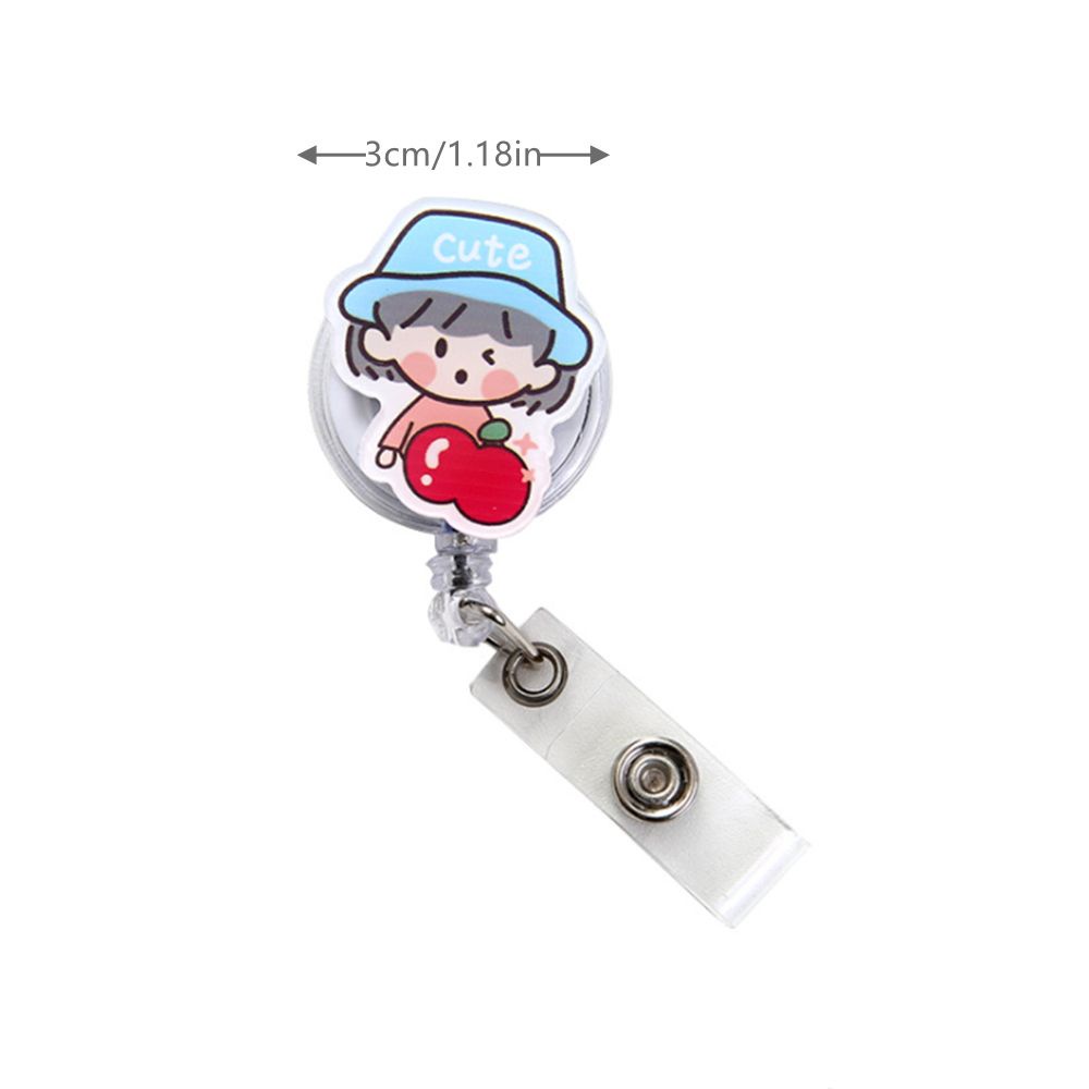 Kẹp gắn bao đựng thẻ ID co dãn thiết kế họa tiết dễ thương