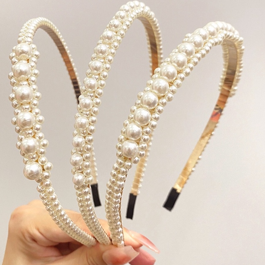 Băng Đô Cài Tóc Đính Ngọc Trai Cao Cấp Thời Trang Mới 2023