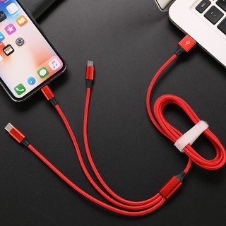 Cáp Lighting/Micro/Type C USD 3in1 Hoco X14 Dài 1M - Sạc Iphone,ipad/Android Microd
