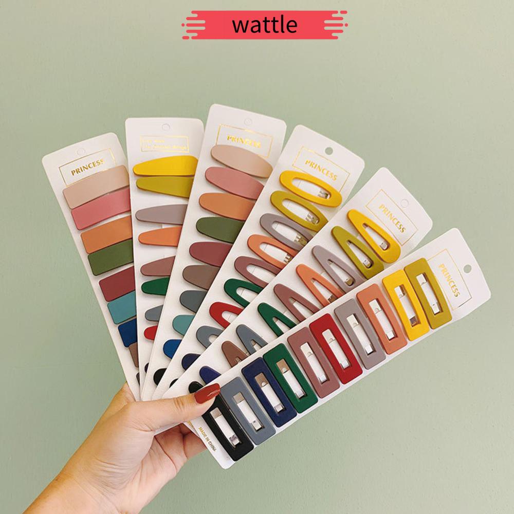 Set 10 kẹp tóc màu sắc ngọt ngào thời trang xinh xắn cho nữ