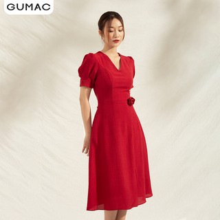 Đầm cổ V tà đắp DA1109 GUMAC