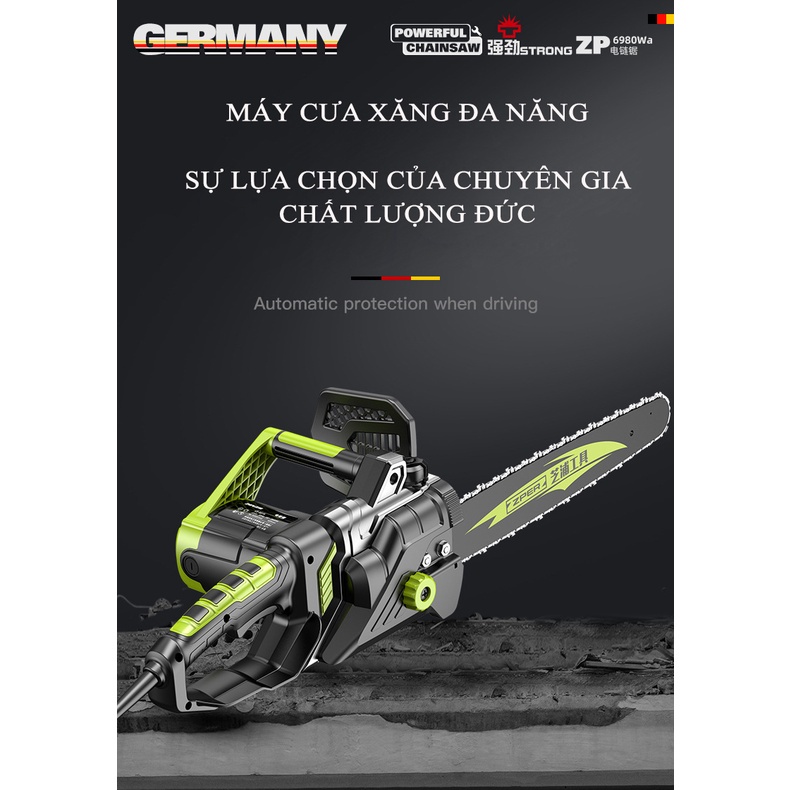 Máy cưa xích điện Shibaura của Đức, máy cưa gỗ, máy cưa điện, máy cưa cầm tay 1800W, 2000W, 2600W, 3000W - Hãng Zhipu