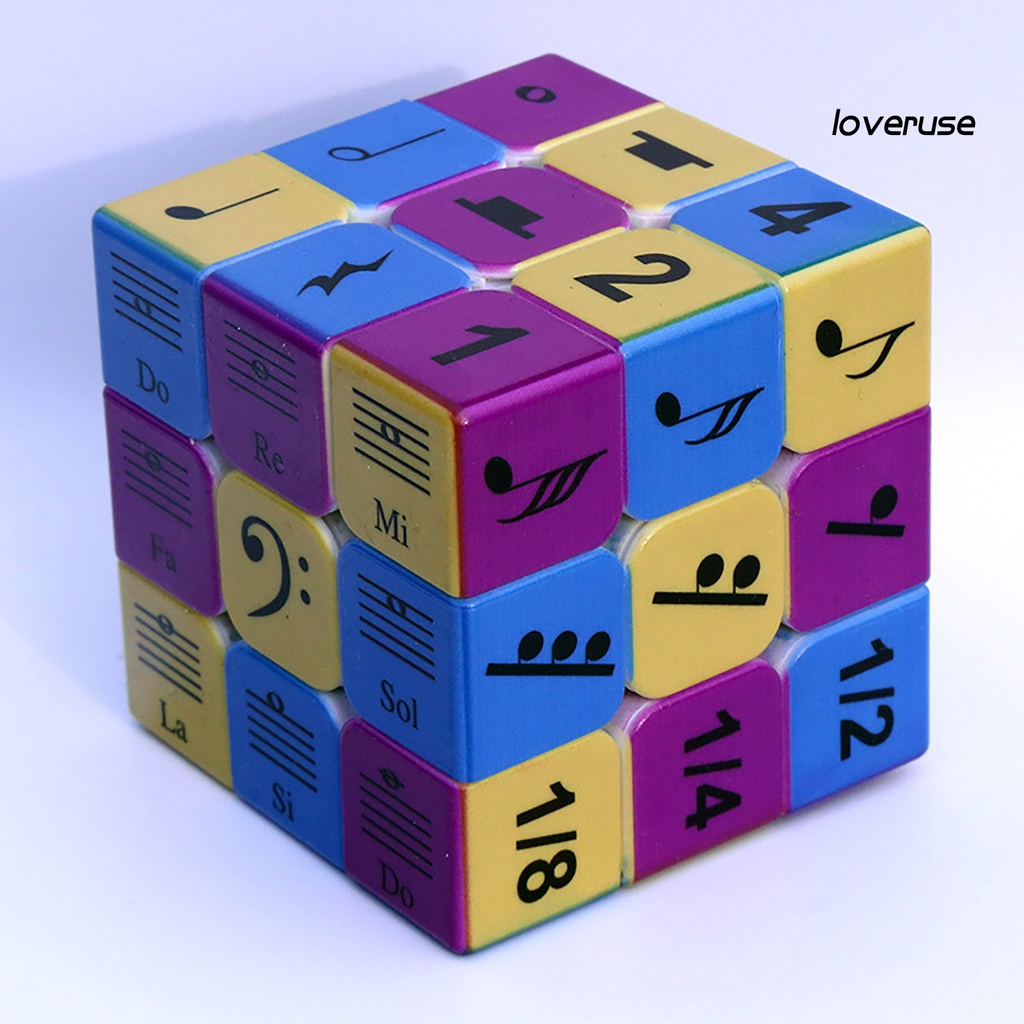 Musical Note Print Third-Order Rubik Puzzle Cube Children Educational Toys Gifts /YZWJ/