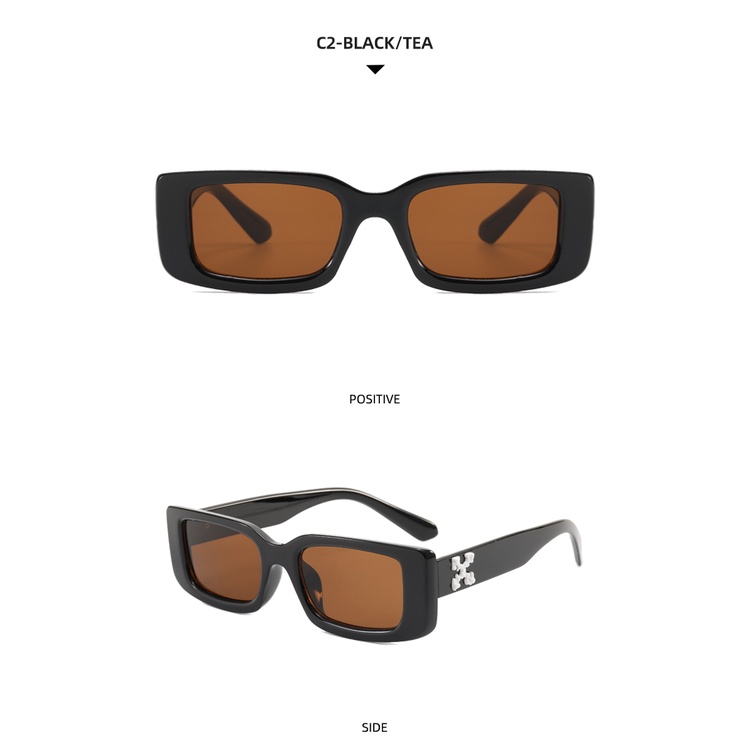 Kính mát gọng vuông nhỏ hình hoa tuyết phong cách âu mỹ thời trang cho nam và nữ