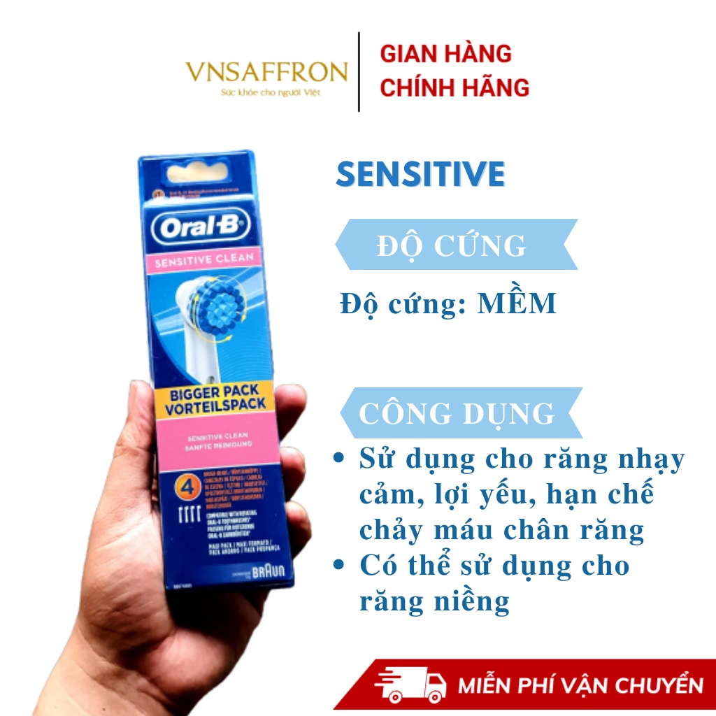 Đầu bàn chải điện Oral B thay thế Gum Care cho răng niềng và răng nhạy cảm