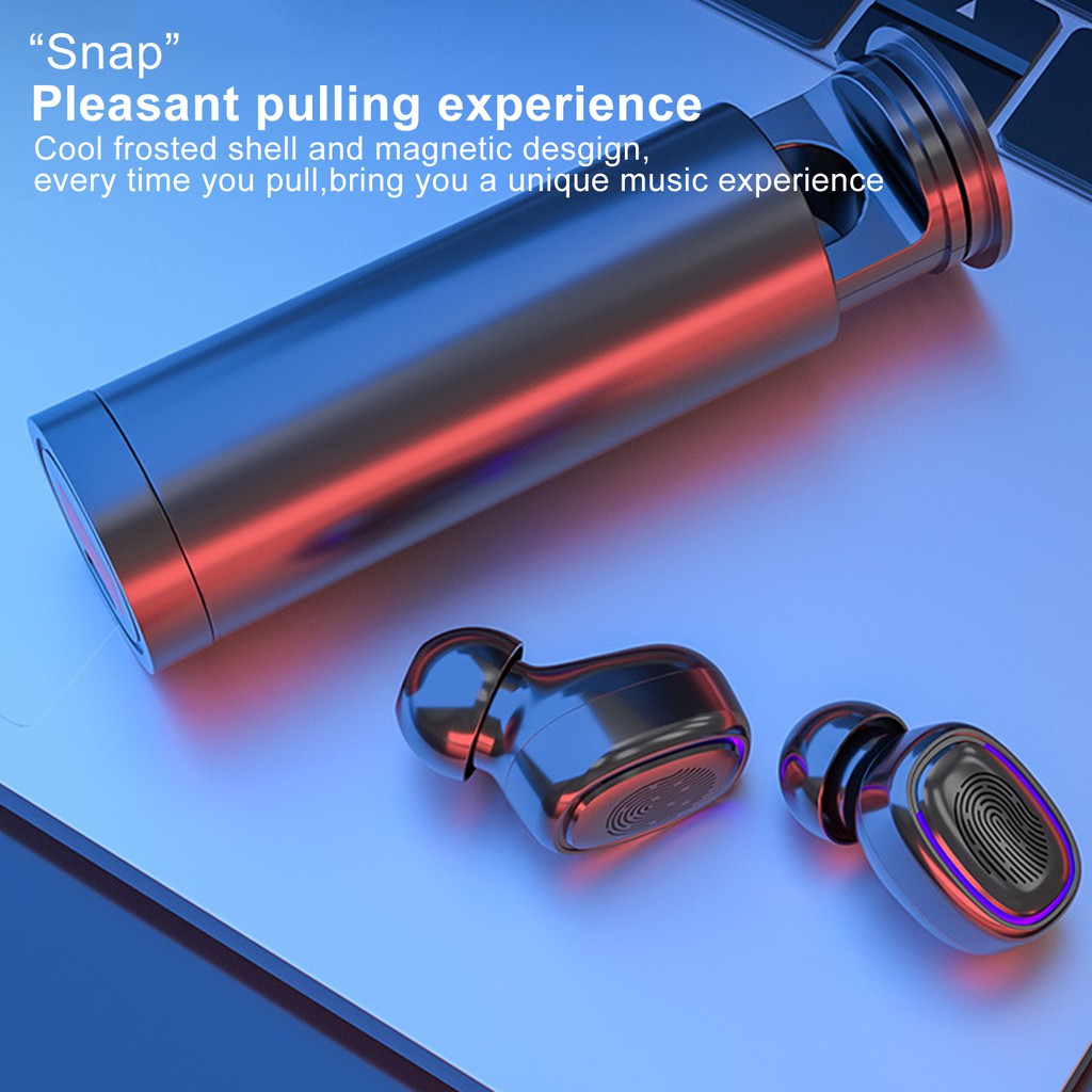 Tai Nghe Không Dây Hel + Tws-202 Mini Bluetooth 5.0 Cảm Ứng Thông Minh