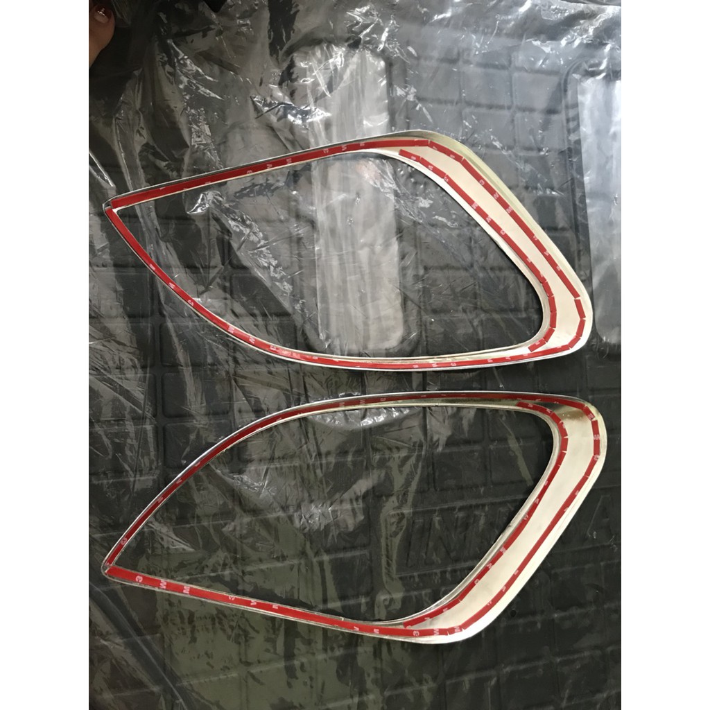 Bộ ốp viền đèn pha mạ crom xe kia Carens 2005 đến 2015 hàng cao cấp