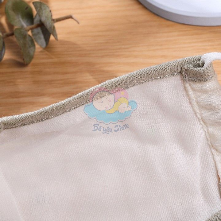 Khẩu trang vải cao cấp cho bé có nút chỉnh quai đeo 100% cotton