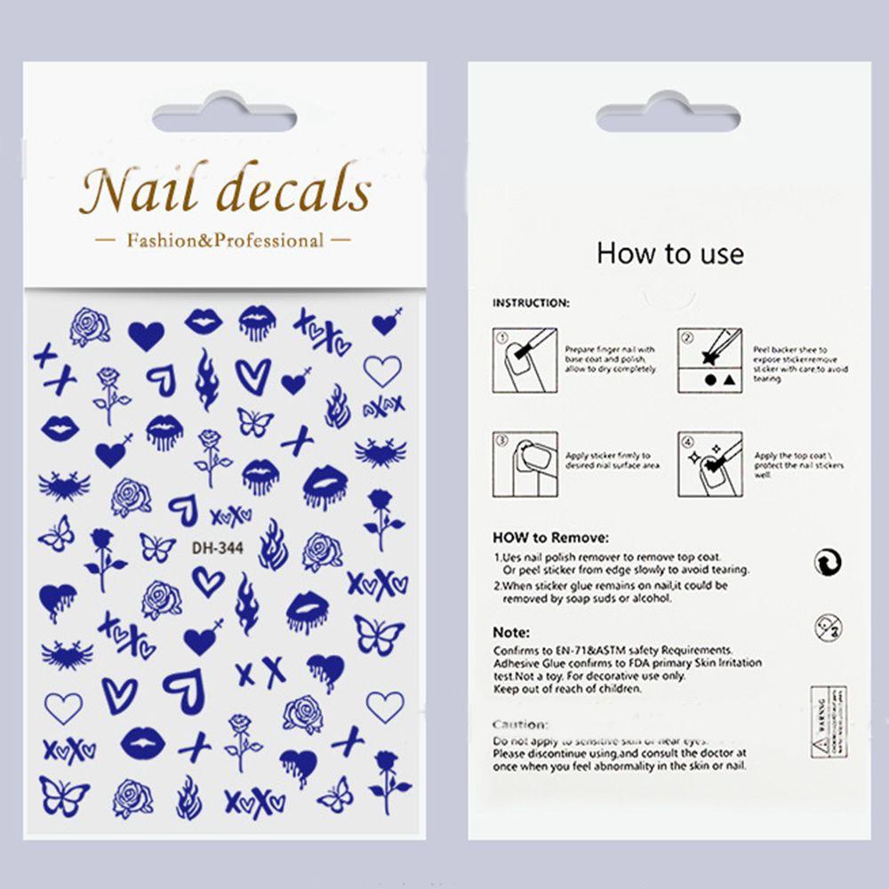 OCEANMAP Miếng Dán Trang Trí Móng Tay Nghệ Thuật Tự Dính Màu Xanh Dương Klein
