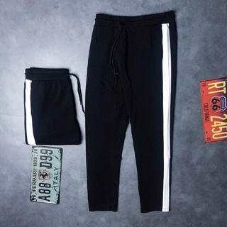 Quần dài nam - Quần thể thao jogger nam đen sọc trắng chất đẹp